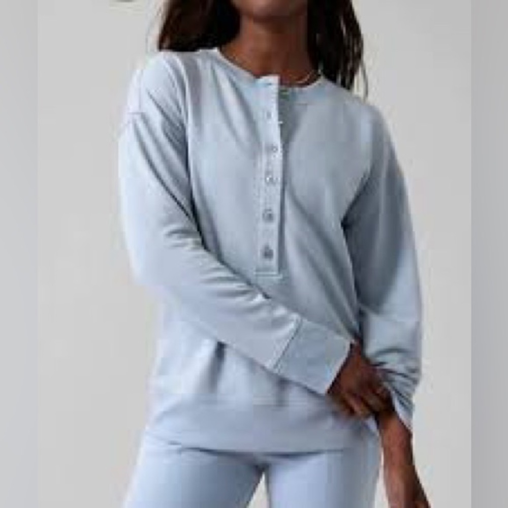Althelta Henley Sweater - Small - Blue - Gently Used